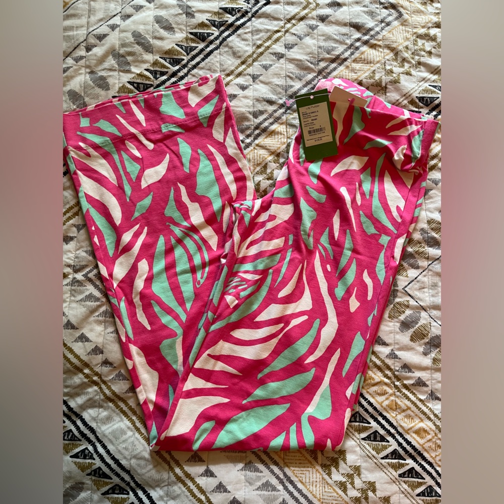 NWT! Lilly Pulitzer Pink and Green Print Pants